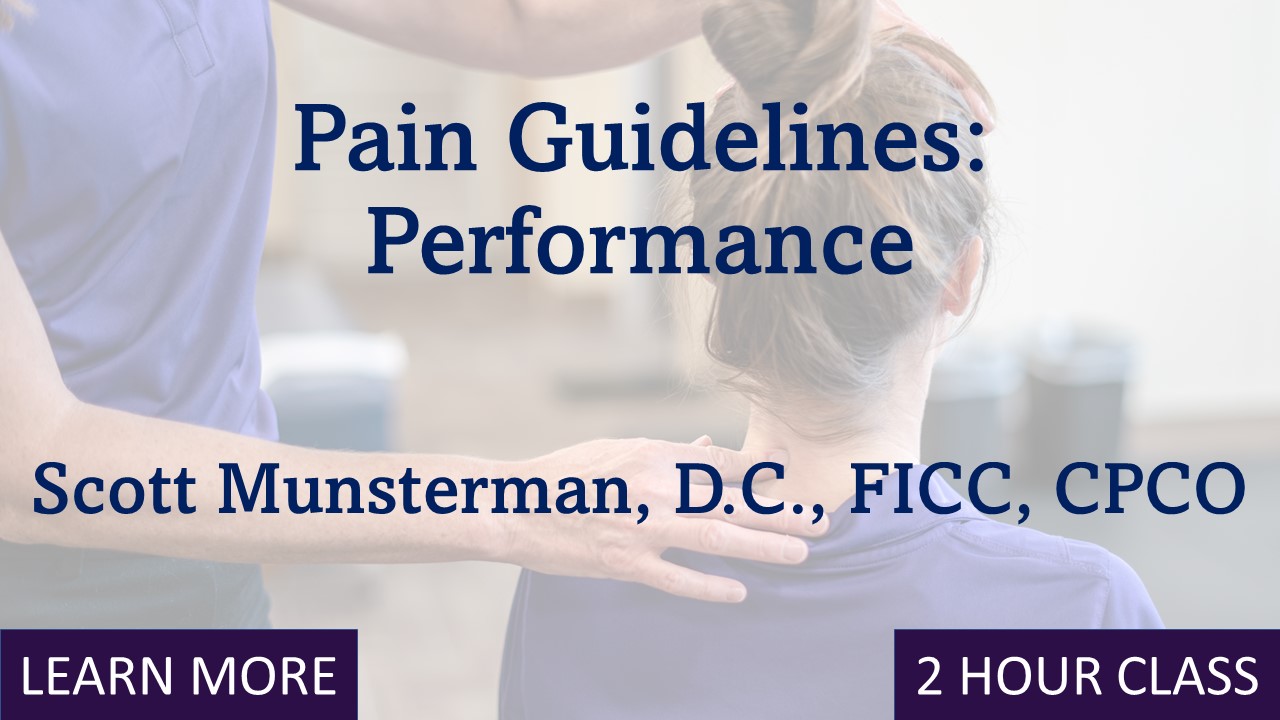 Pain Guidelines-Performance